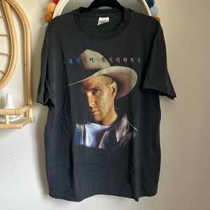 Vintage Garth Brooks Fresh Horses Tour Single Stitch Graphic Tee Shirt